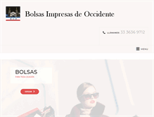 Tablet Screenshot of bolsasimpresasdeoccidente.com